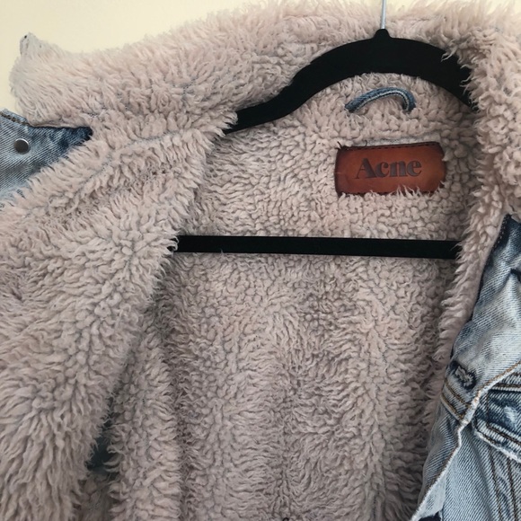 Acne Denim Sherpa Jacket - Picture 3 of 4